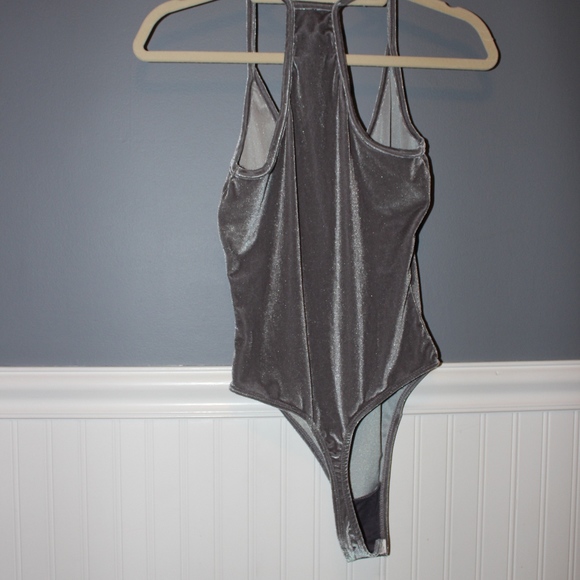 Silver Velvet Bodysuit - Picture 5 of 5